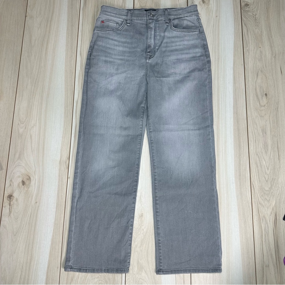 Hudson NOA High Rise Straight Crop Jeans Women Size 28 Dreamer Gray New